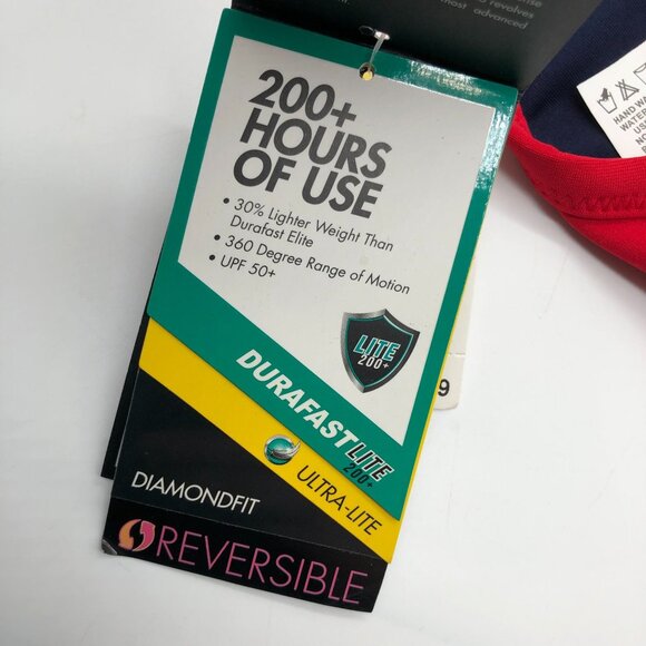 TYR Womens Guard Reversible Diamondfit Bikini Top UPF 50 Red Blue XS - Picture 3 of 9